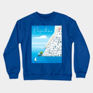 Positano Minimalistic Panorama Crewneck Sweatshirt